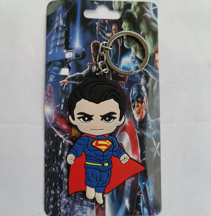 Cute Superman Rubber Keychain Locket