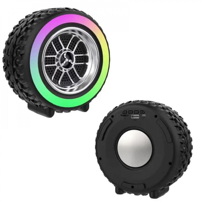 MZ 8668 Tyre 5 Watt Portable Bluetooth Speaker With RGB Light