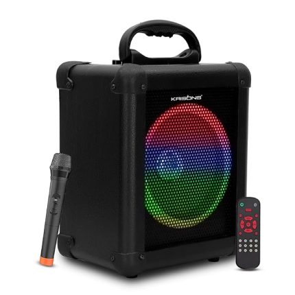 50W Qube Karaoke Wireless Mic Bluetooth Party Speaker