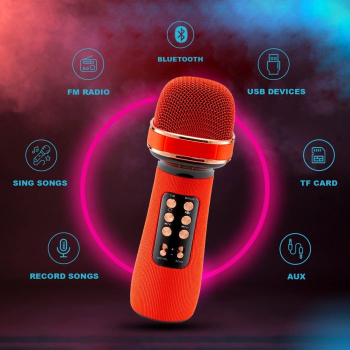 Singing Mike Wireless Bluetooth Rechargeable Karaoke Speaker