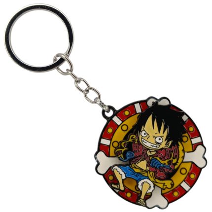 Anime Loofy One Piece Spinning Rotating Metal Keychain Locket