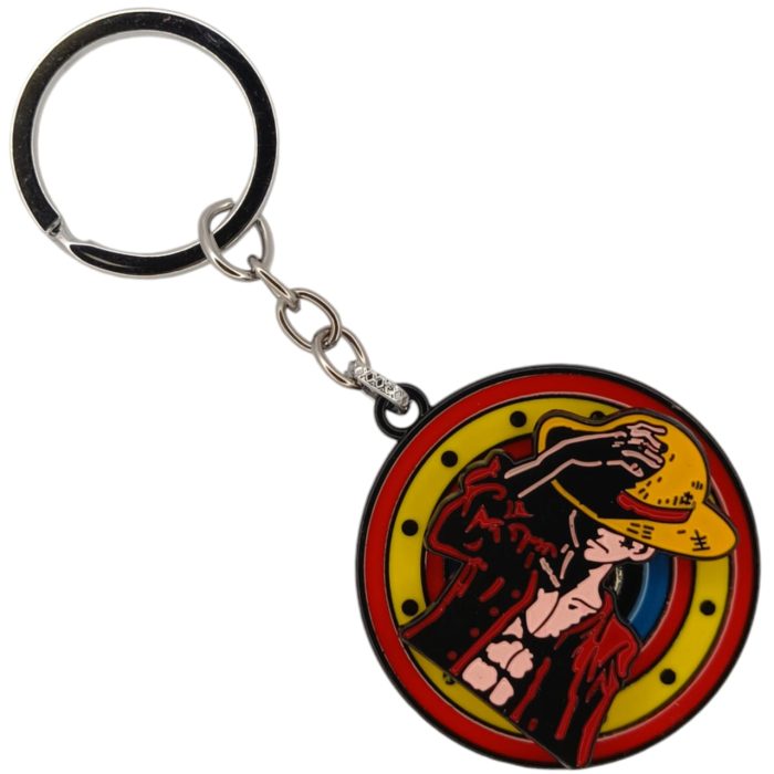 Anime Loofy One Piece Spinning Rotating Metal Keychain Locket