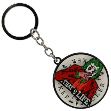 Batman Movie Villain Joker Spin Rotating Metal Keychain Locket 1