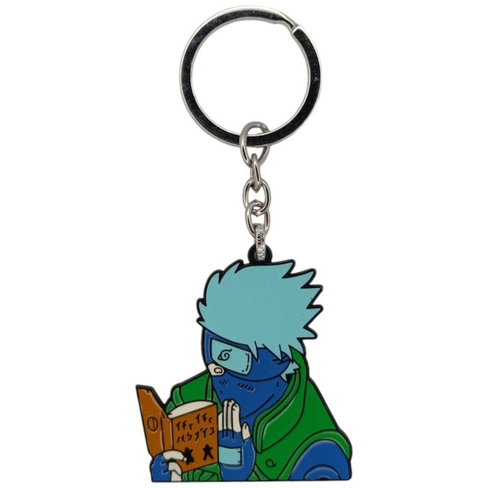 Naruto Kakashi Reading Metal Keychain Locket