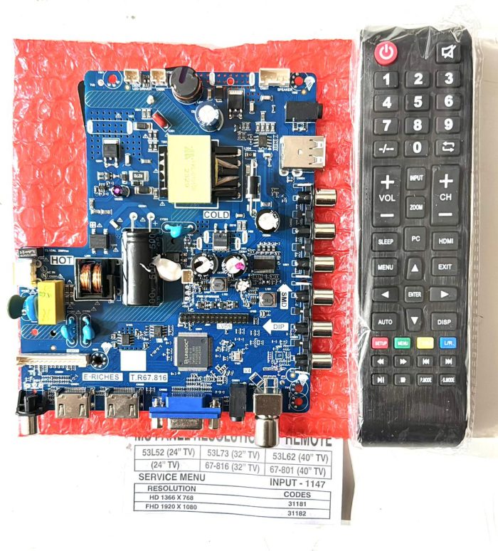 TR67.816 LED Motherboard 28 - 32 inch LED TV Universal Board