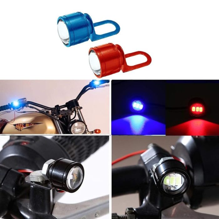 Motorcycle Red and Blue Colour 6 Led Strobe Light for Bike Police Light