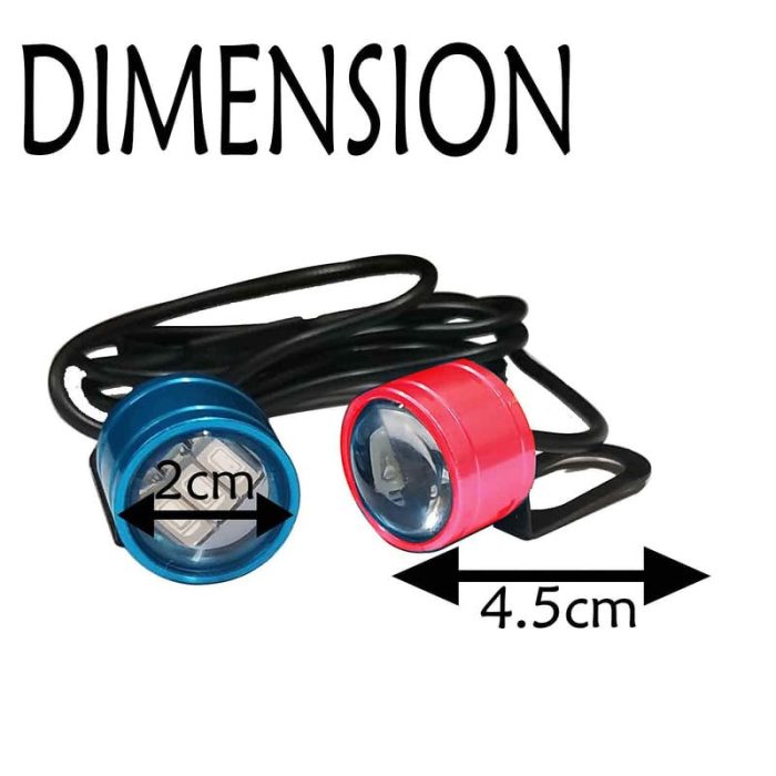 Motorcycle Red and Blue Colour 6 Led Strobe Light for Bike Police Light