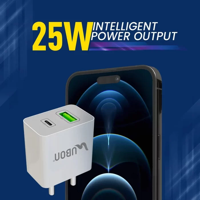 UBON CH-300 25Watt PD Superfast Universal Original Charger With Type C To C Data Cable