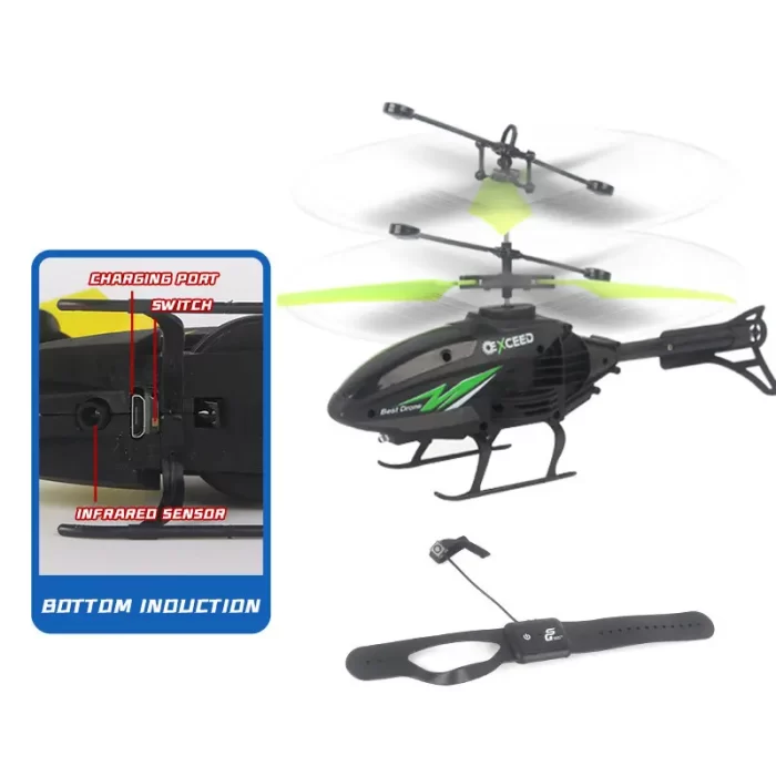 Remote Control Helicopter Toy Heli Watch