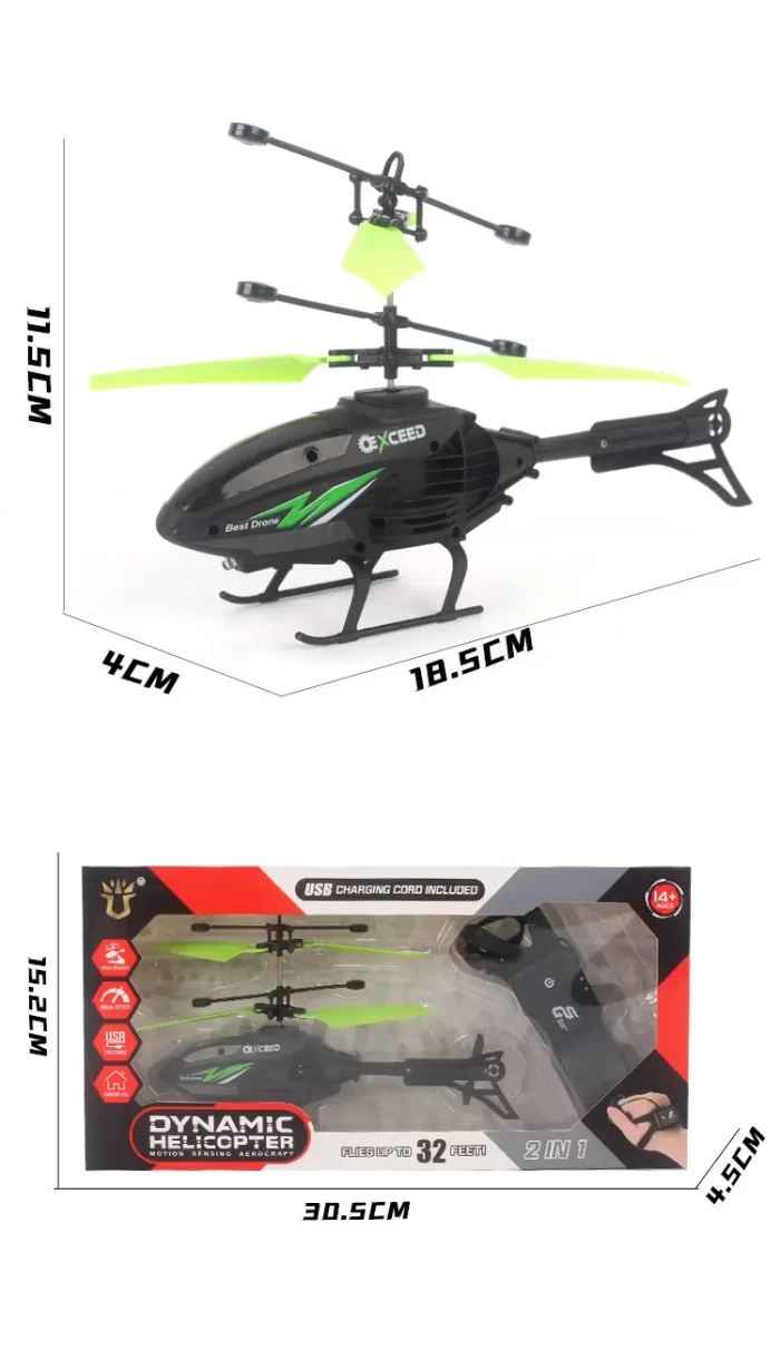 Remote Control Helicopter Toy Heli Watch