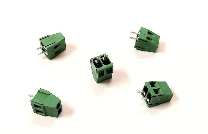 2 Pin YX128 5mm Pitch Plug in Screw Terminal Block Connector