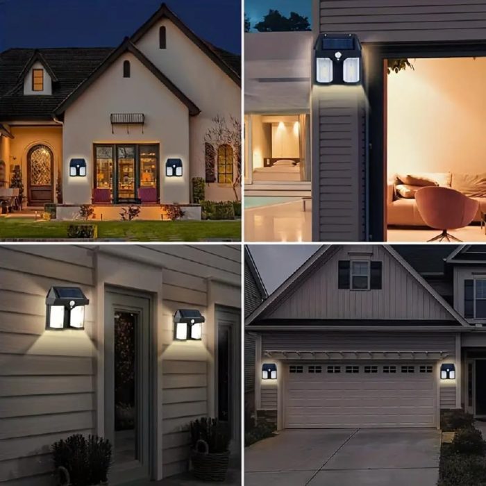 Solar Wall Lights Outdoor Motion Sensor Auto Chargeable Type 3