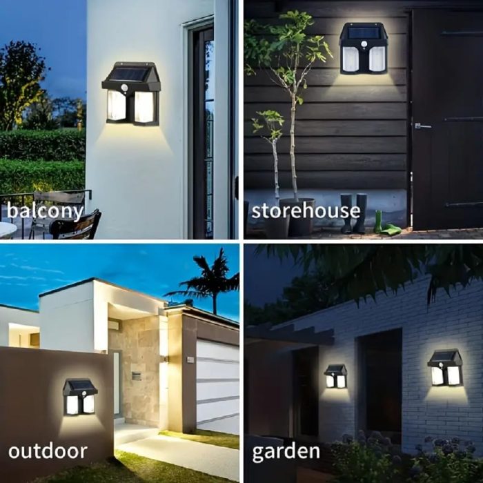 Solar Wall Lights Outdoor Motion Sensor Auto Chargeable Type 3