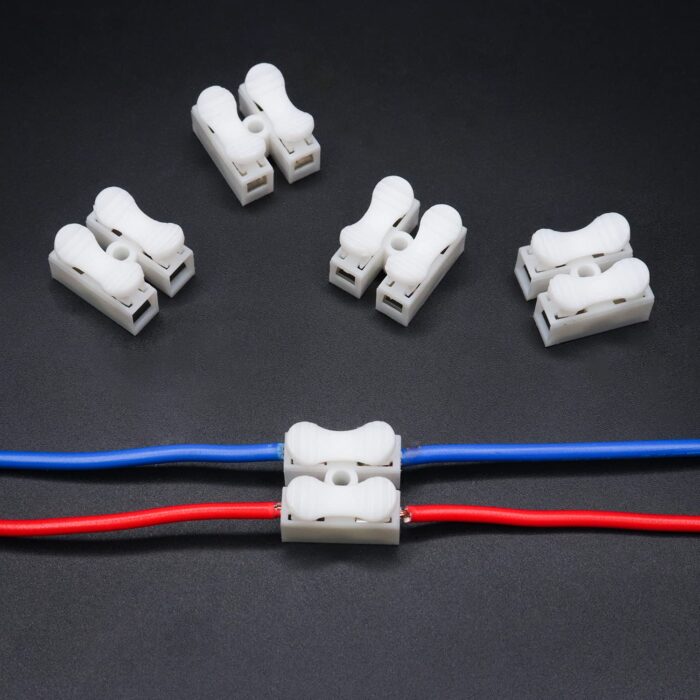 1 PCS Cable Connectors 2 Pins Electrical Push Type Cable Connector