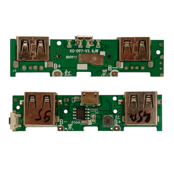 Dual 2 USB 5V 1 Amp Powerbank Module Board