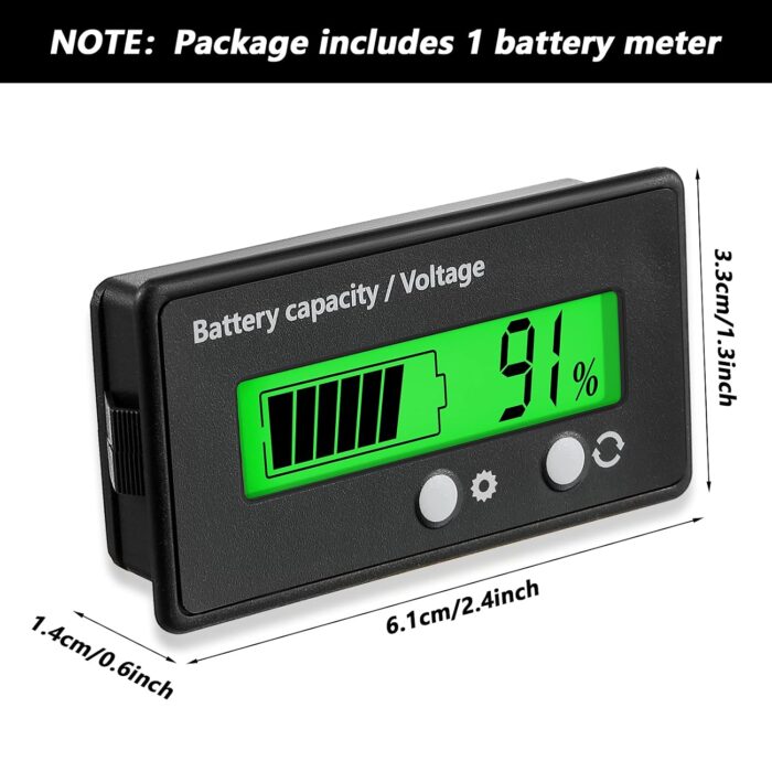 DC 12V - 84V Lead-Acid and Lithium ion Battery Capacity Meter Indicator